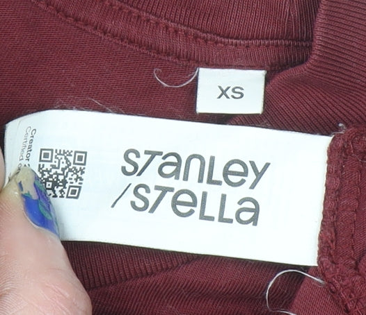 Stanley/Stella Men's Red Graphic Print Organic Cotton T-Shirt XS