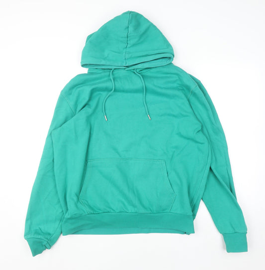 Dunnes Women Green Pullover Hoodie L Cotton Blend Casual