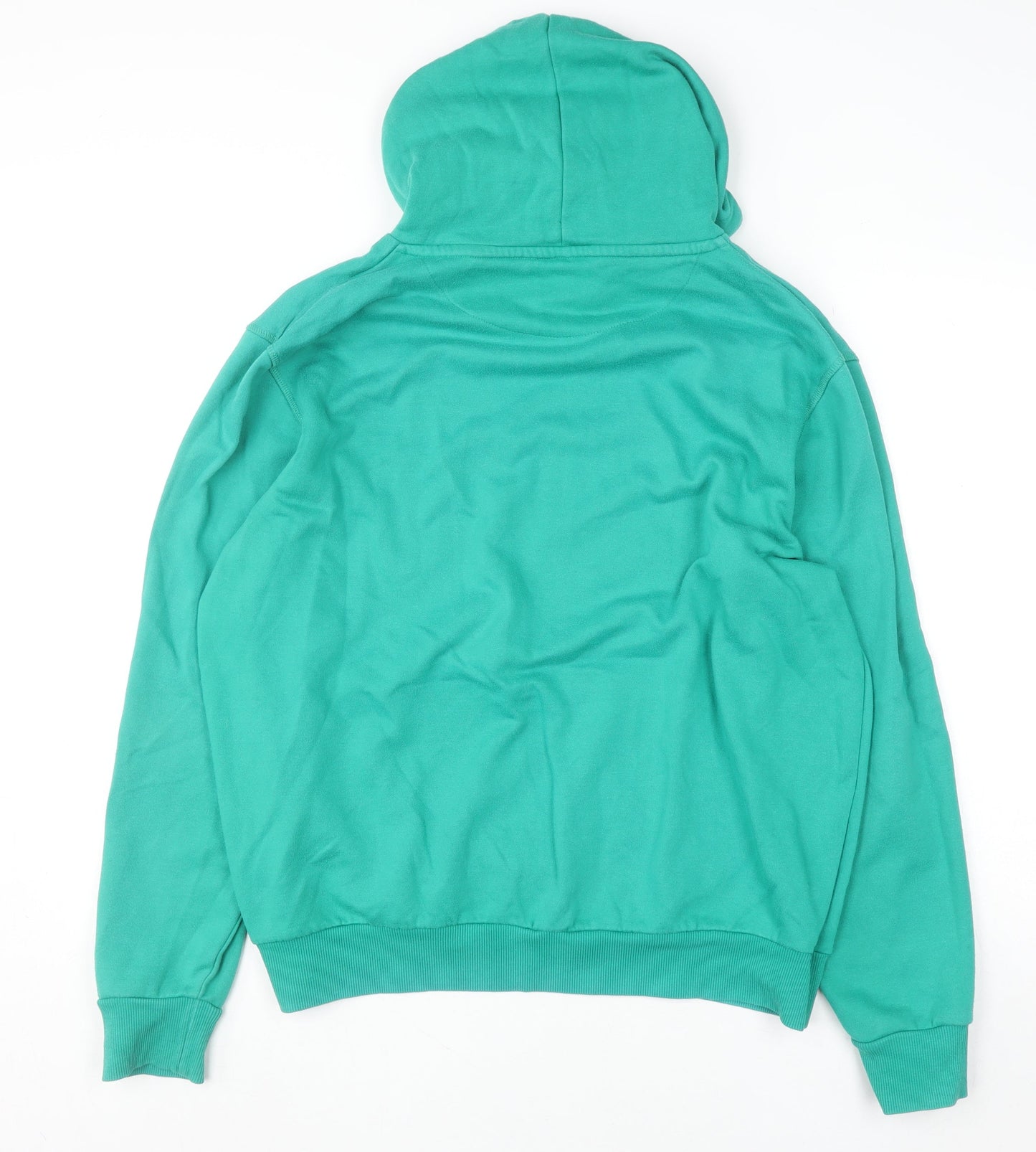 Dunnes Women Green Pullover Hoodie L Cotton Blend Casual