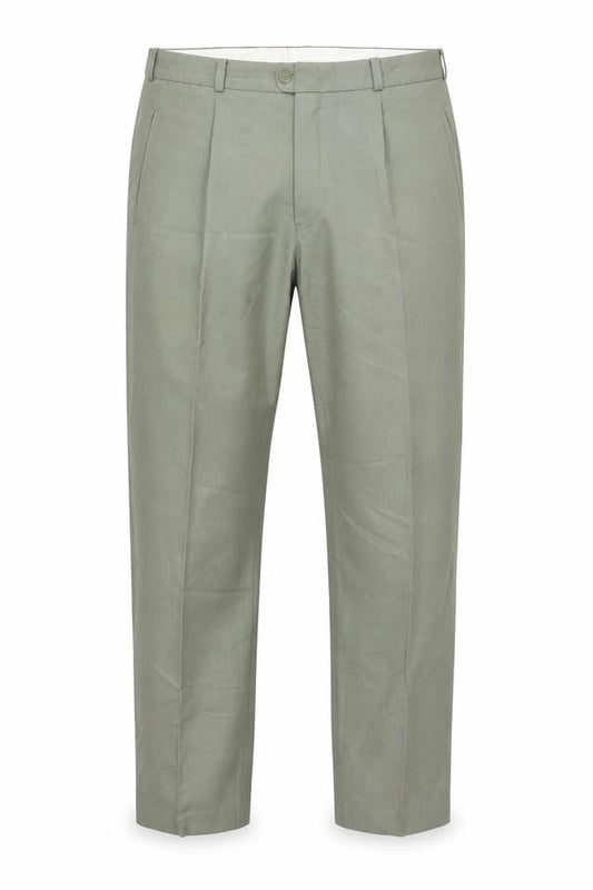 Robbie Men's Green Regular Fit Dress Pants Trousers 36L