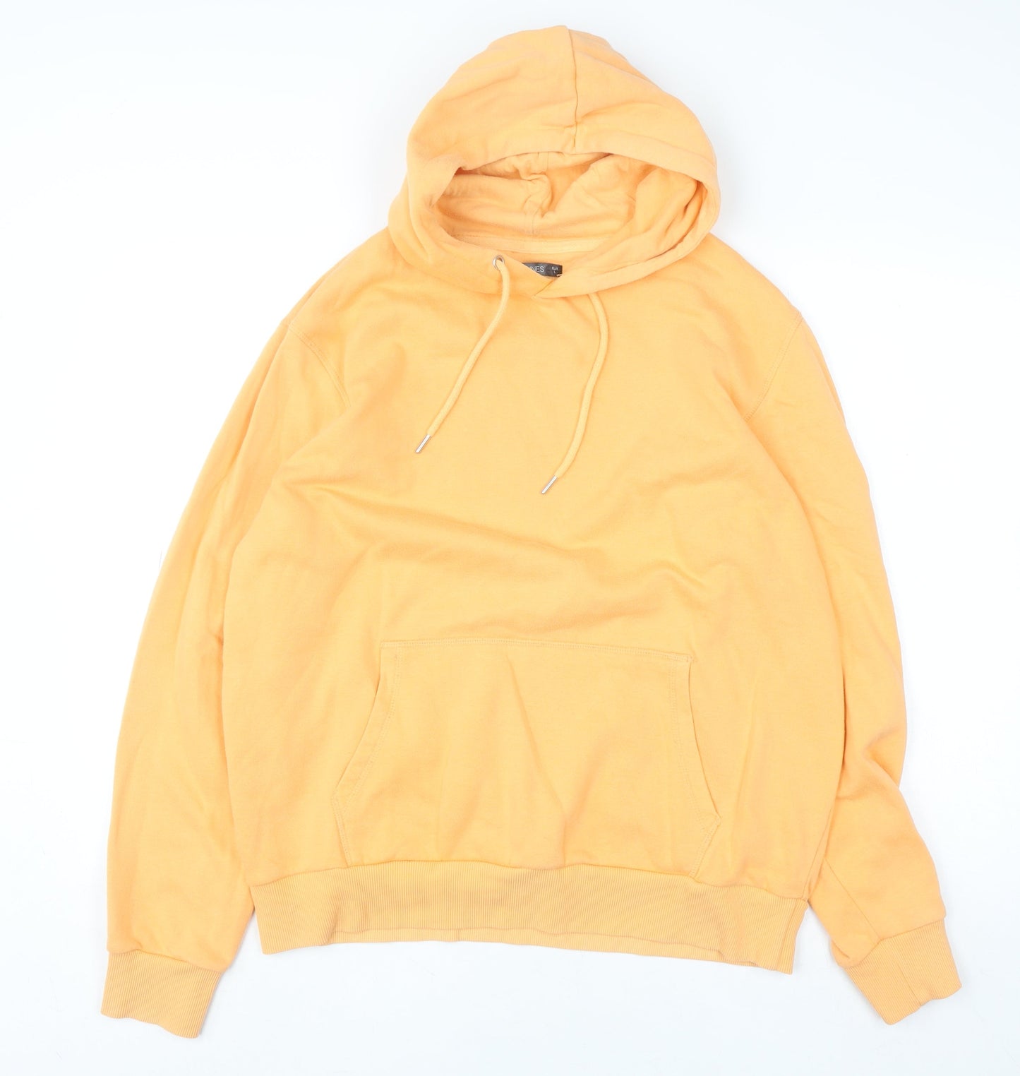 Dunnes Men’s Orange Pullover Hoodie Size L Cotton Blend