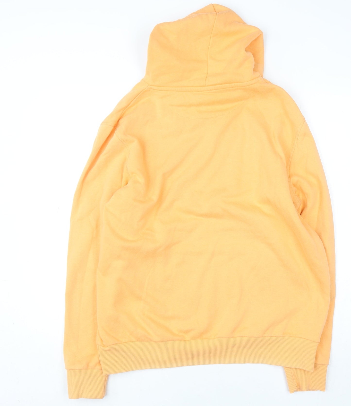 Dunnes Men’s Orange Pullover Hoodie Size L Cotton Blend