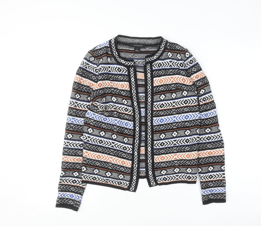 Atmosphere Womens Multicoloured Aztec Knit Open Cardigan Size S