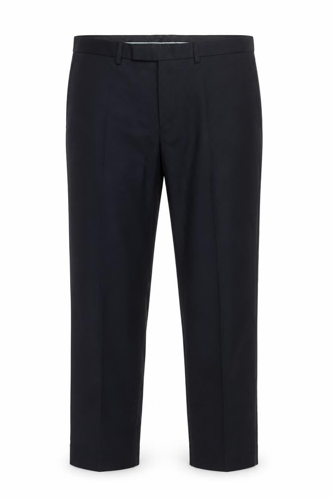 Marks & Spencer Men Navy Tailored Fit Dress Trousers 34W 33L