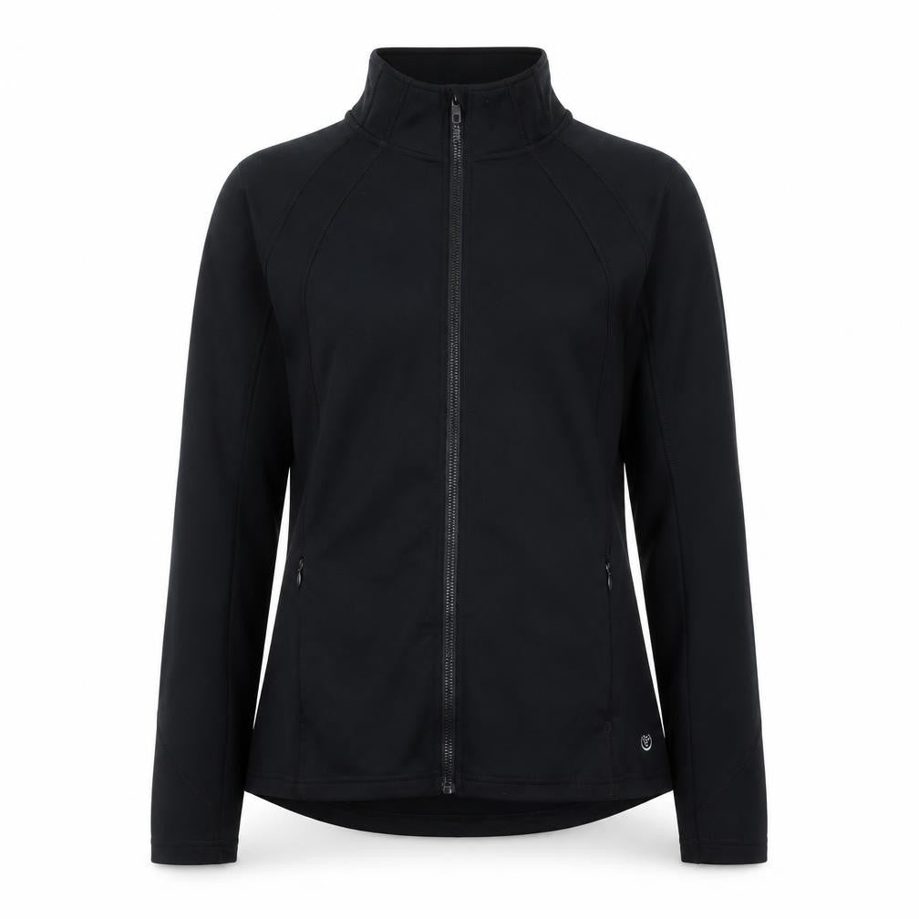 Dunnes Stores Womens Black Size 14 Track Jacket Full Zip Lightweight Activewear