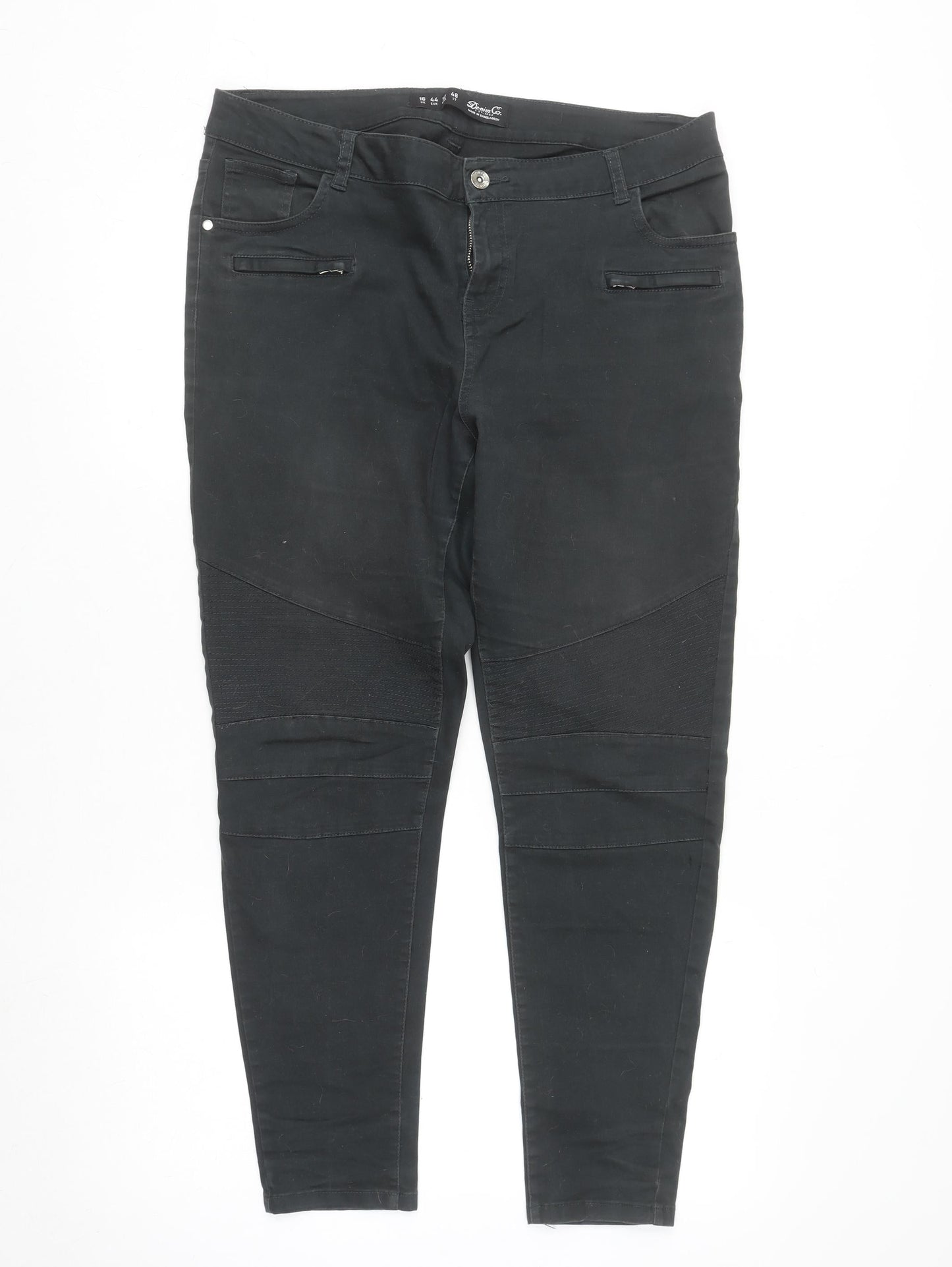 Denim Co Women's Black Skinny Stretch Jeans Size 16