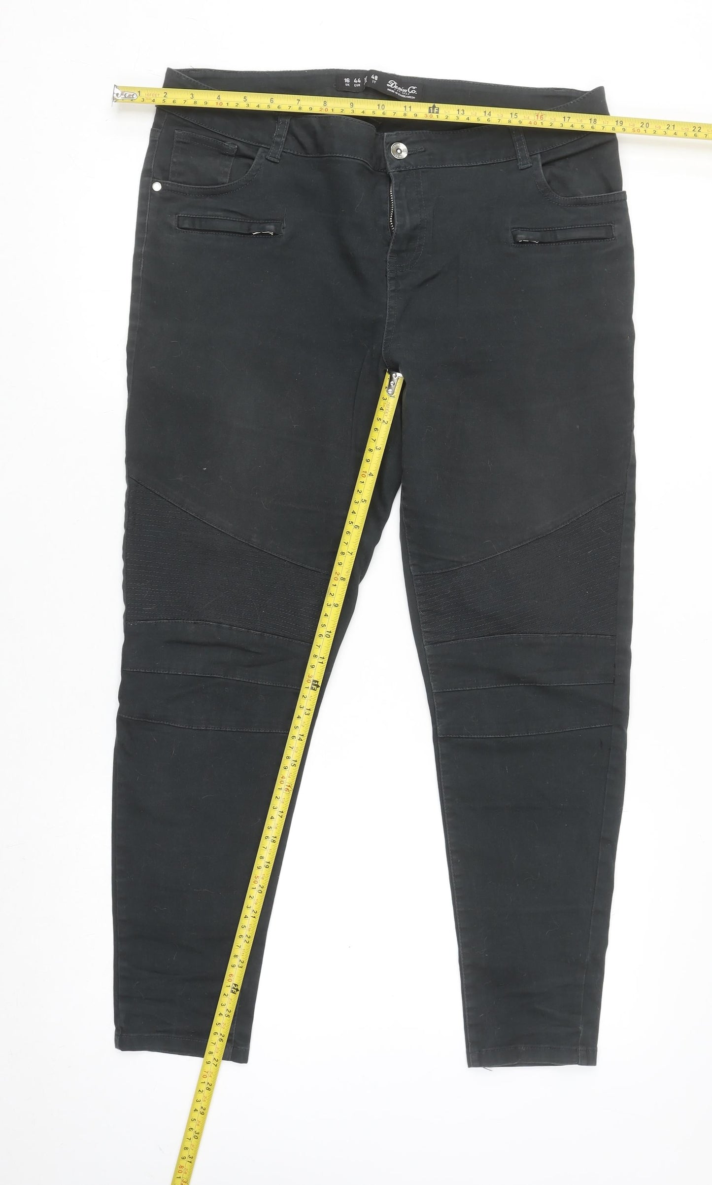 Denim Co Women's Black Skinny Stretch Jeans Size 16