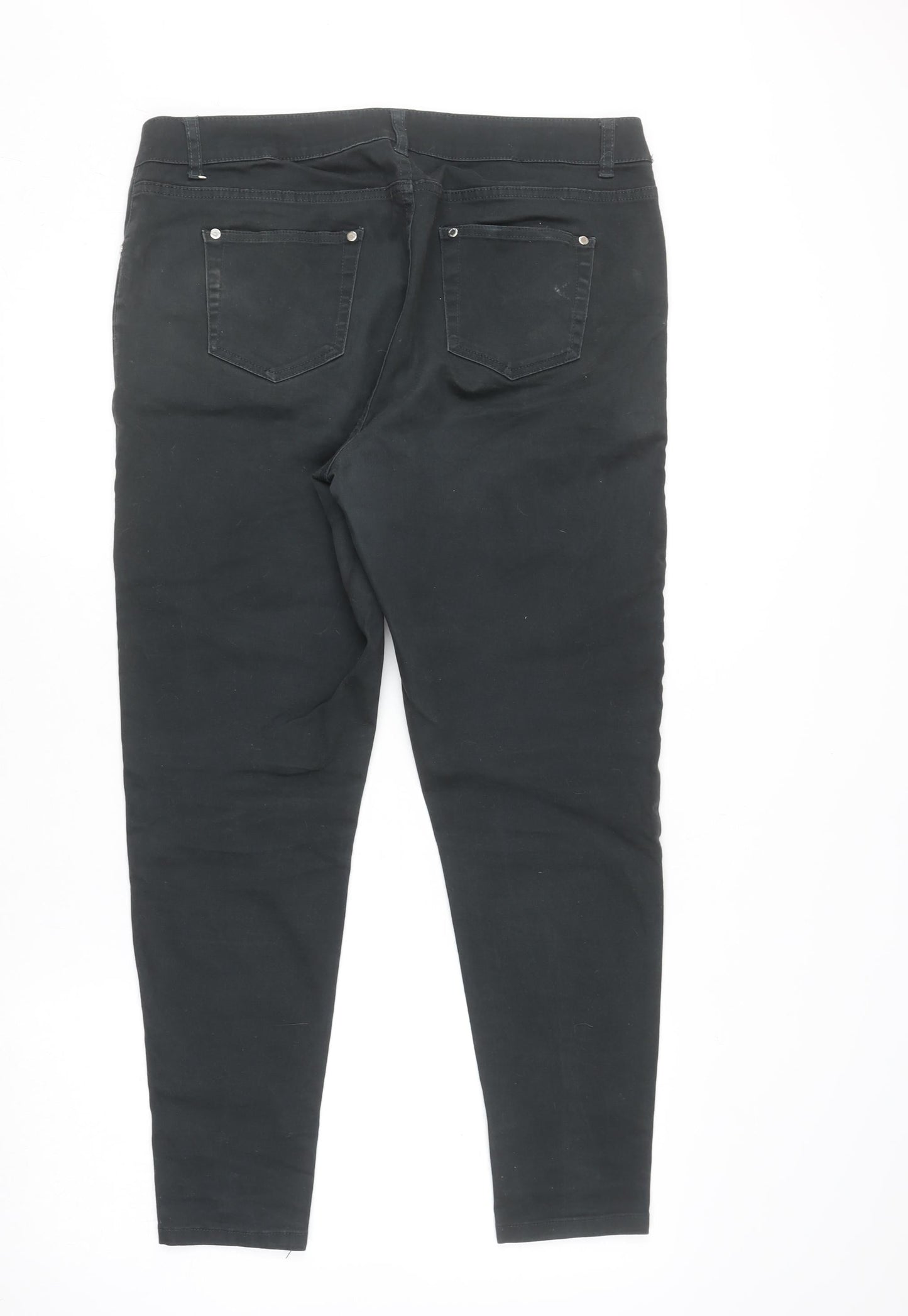 Denim Co Women's Black Skinny Stretch Jeans Size 16