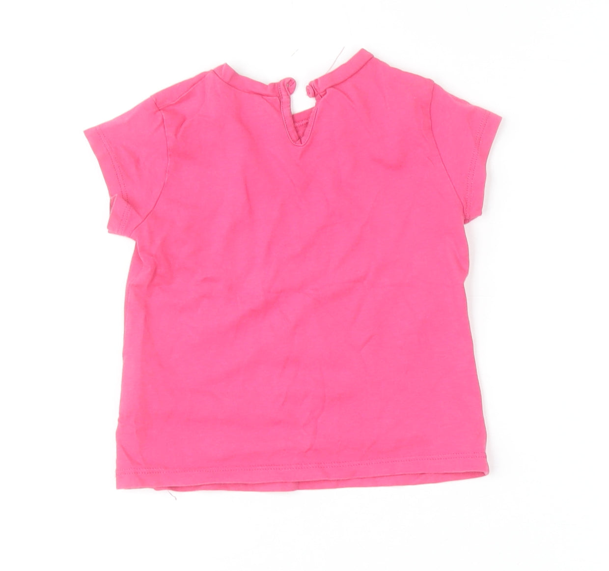 United Colors of Benetton Girls Pink Short Sleeve Cotton Logo T-Shirt 12-18 Months