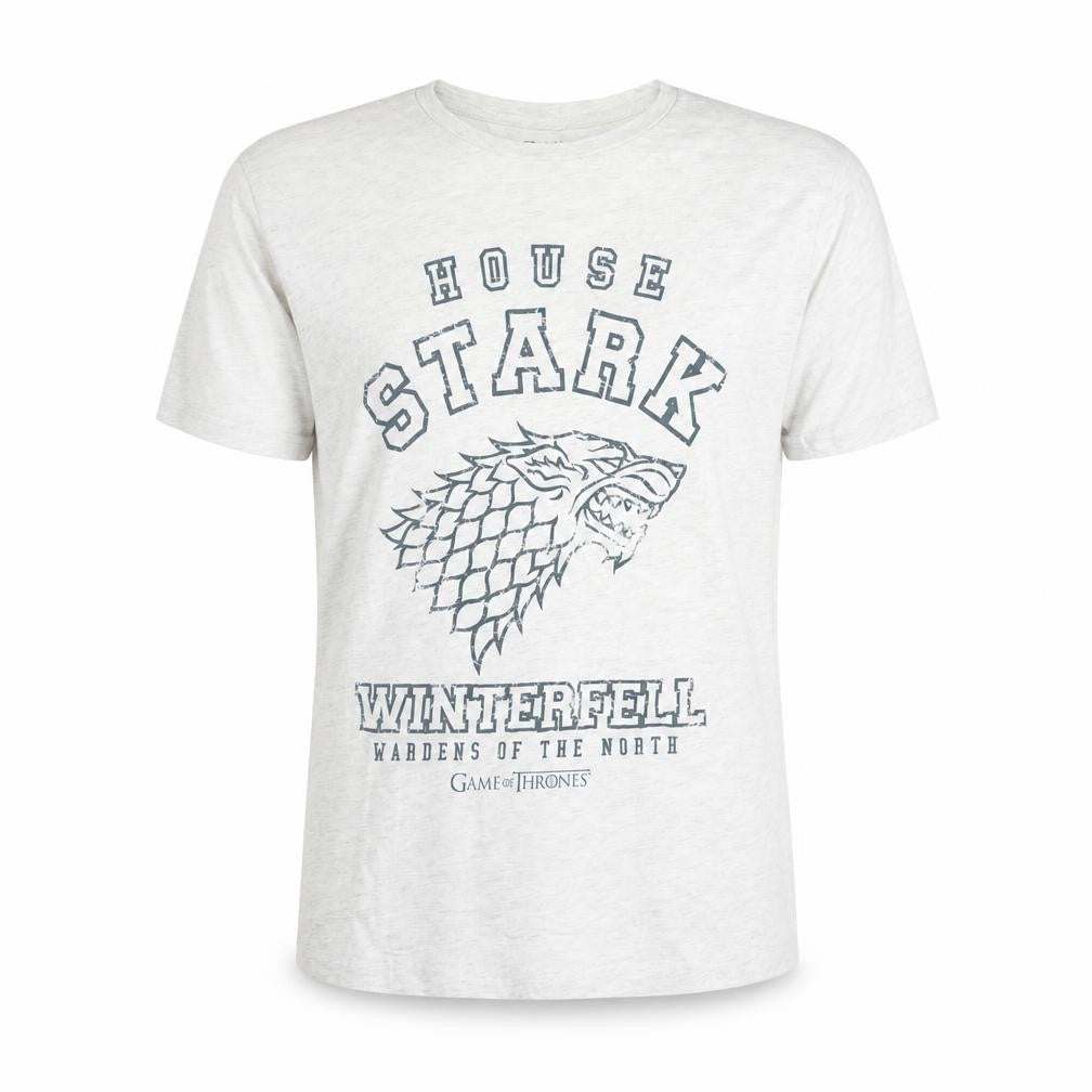 Game of Thrones Men's Grey House Stark Winterfell Graphic T-Shirt XL