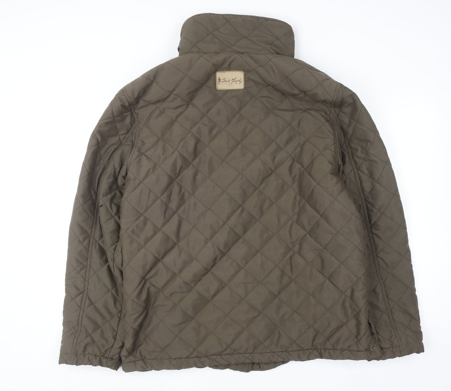 Jack Murphy Men’s Brown Quilted Mid-Length Jacket M Polyester Outdoor Wear
