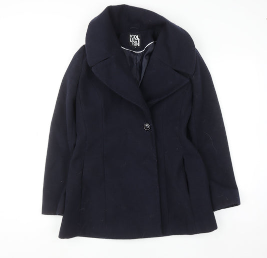 Debenhams Collection Women's Navy Blue Classic Coat Size 10