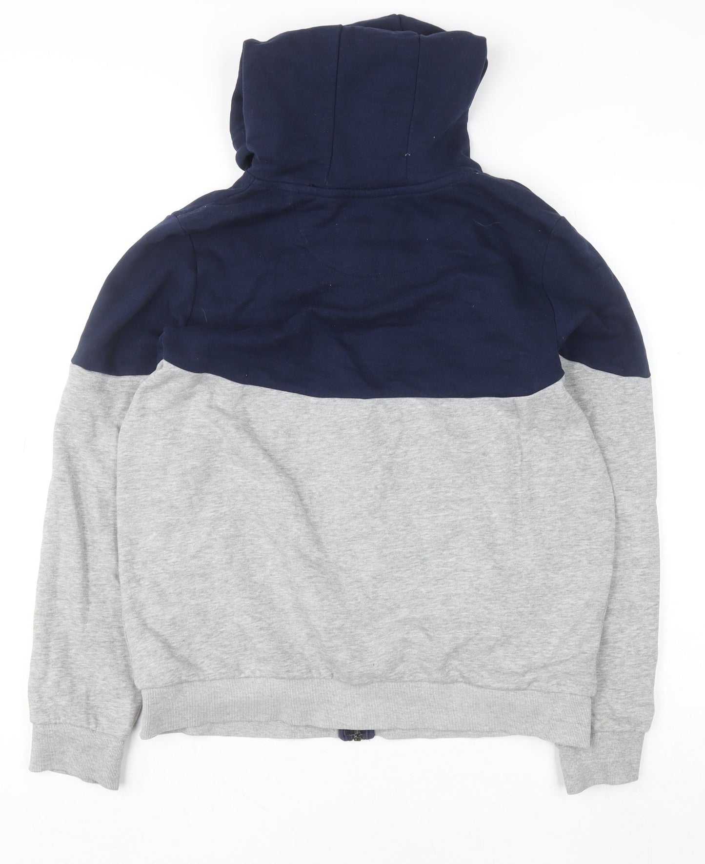 Brave Soul Men's Blue Grey Full Zip Hoodie Size S