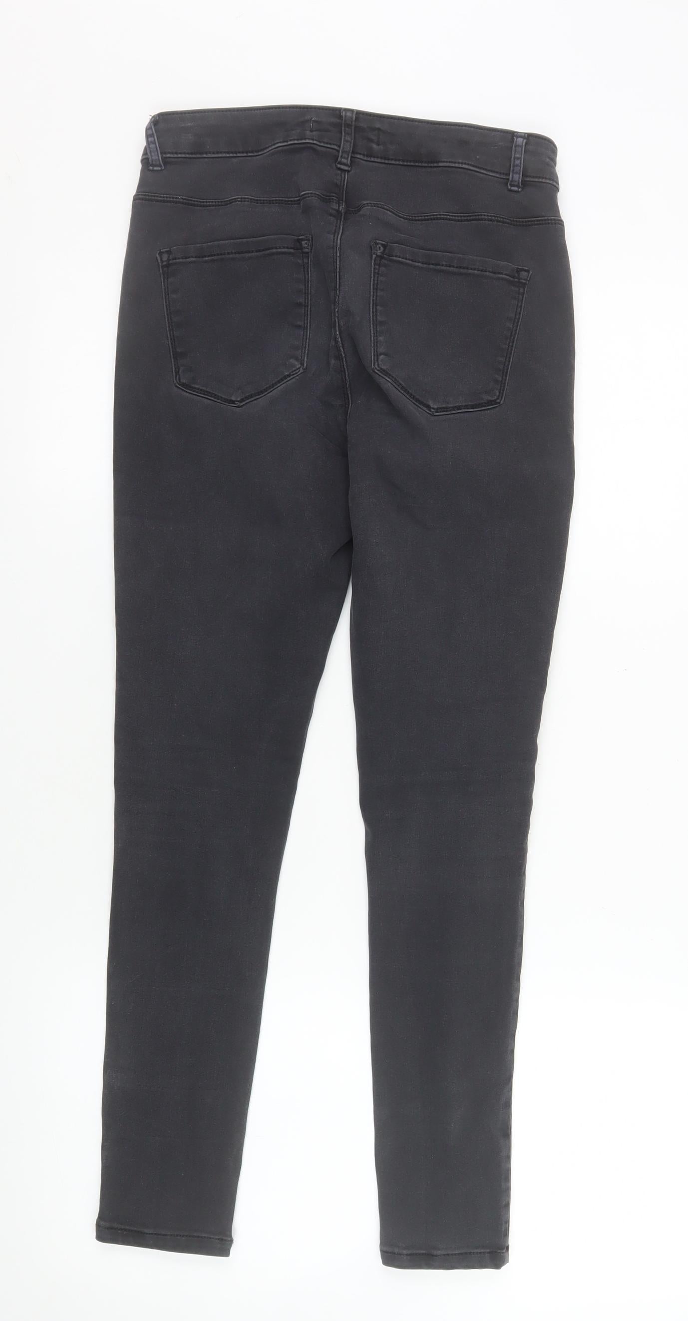 Denim Co Women's Black Skinny Jeans Size 10 Slim Fit Mid Rise Stretch