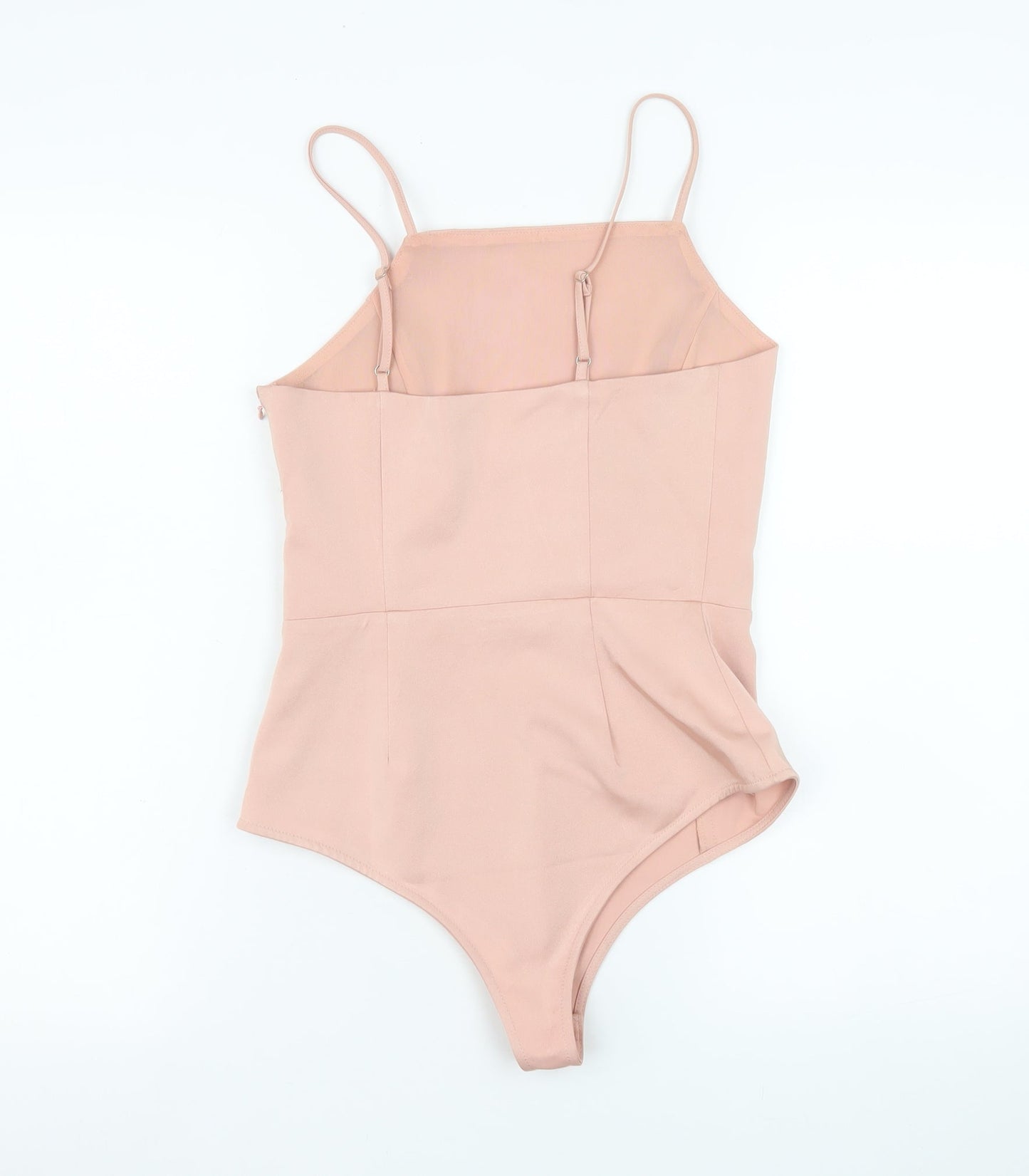 Honey Punch Womens Beige Bodysuit Jumpsuit S Polyester Blend