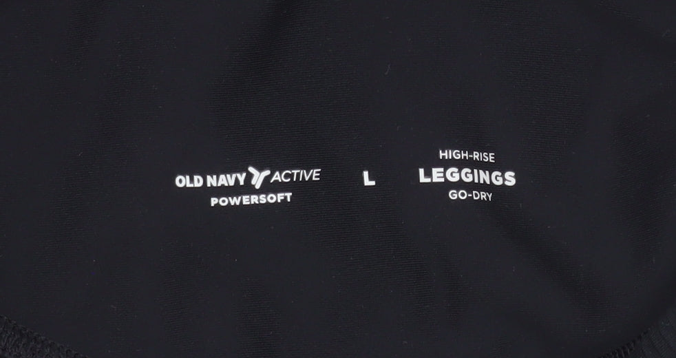 Old Navy Active Women's Black Large PowerSoft High-Rise Leggings