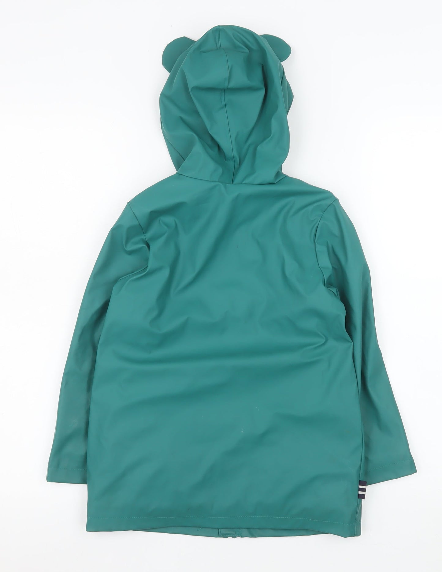 Joules Girls Green Frog Hood Waterproof Rain Coat Age 6 Years Hooded Lined