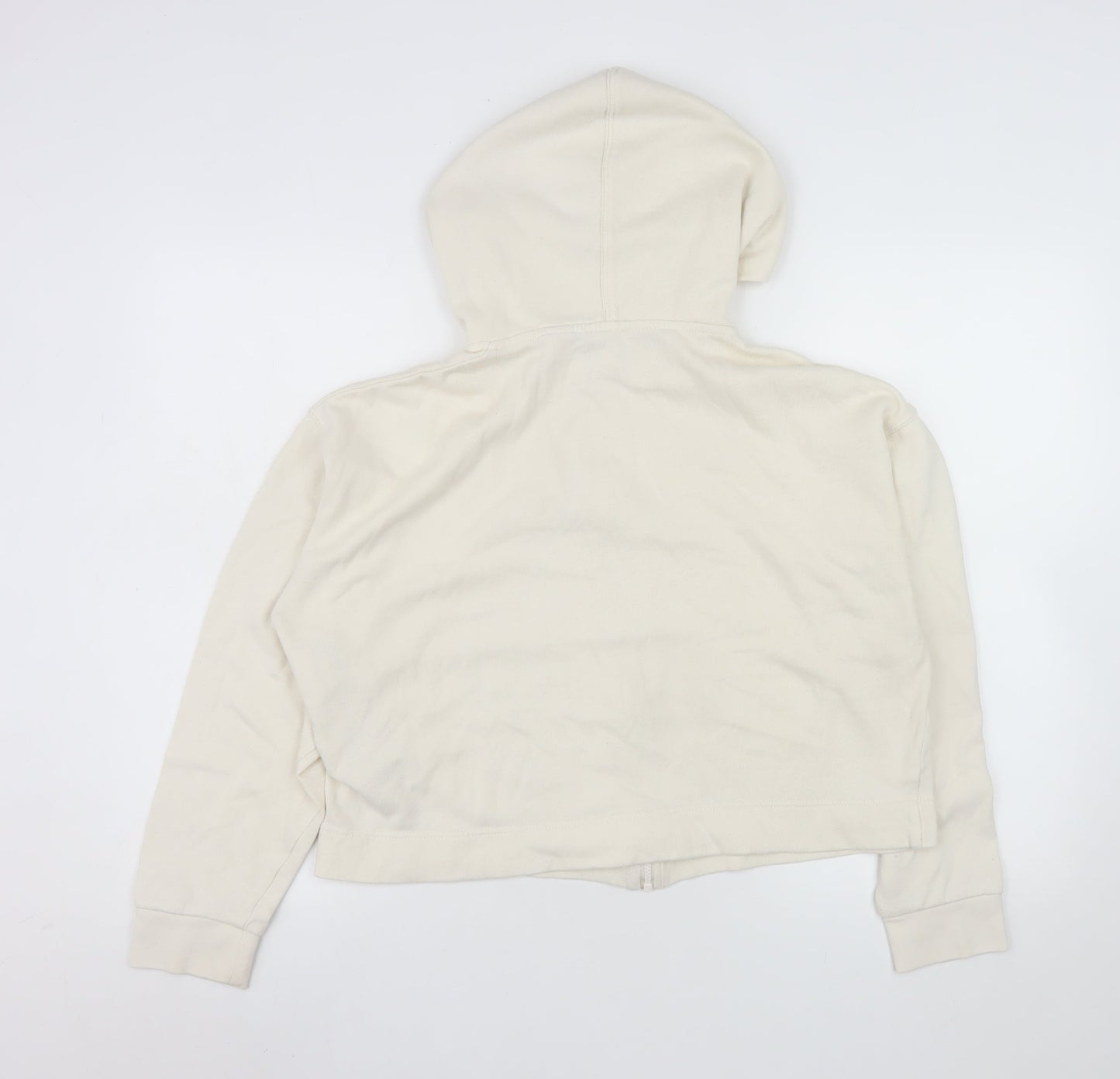 Levi's Women's Ivory Small Cropped Full Zip Hooded Jacket