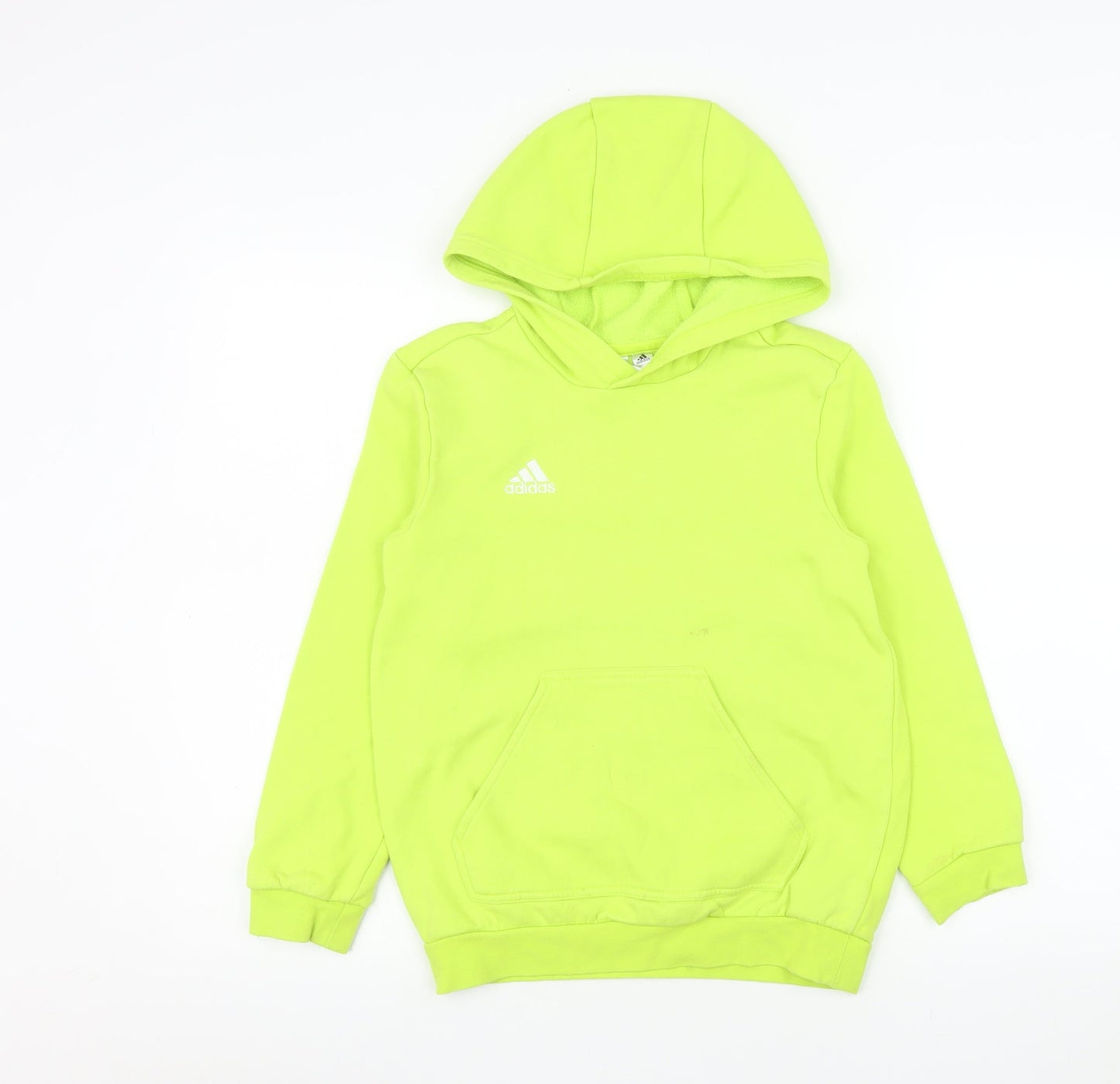adidas Girls Green 9-10 Years Pullover Hoodie Regular Fit