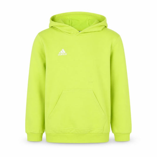 Front view of adidas girls’ green 9-10 years pullover hoodie regular fit