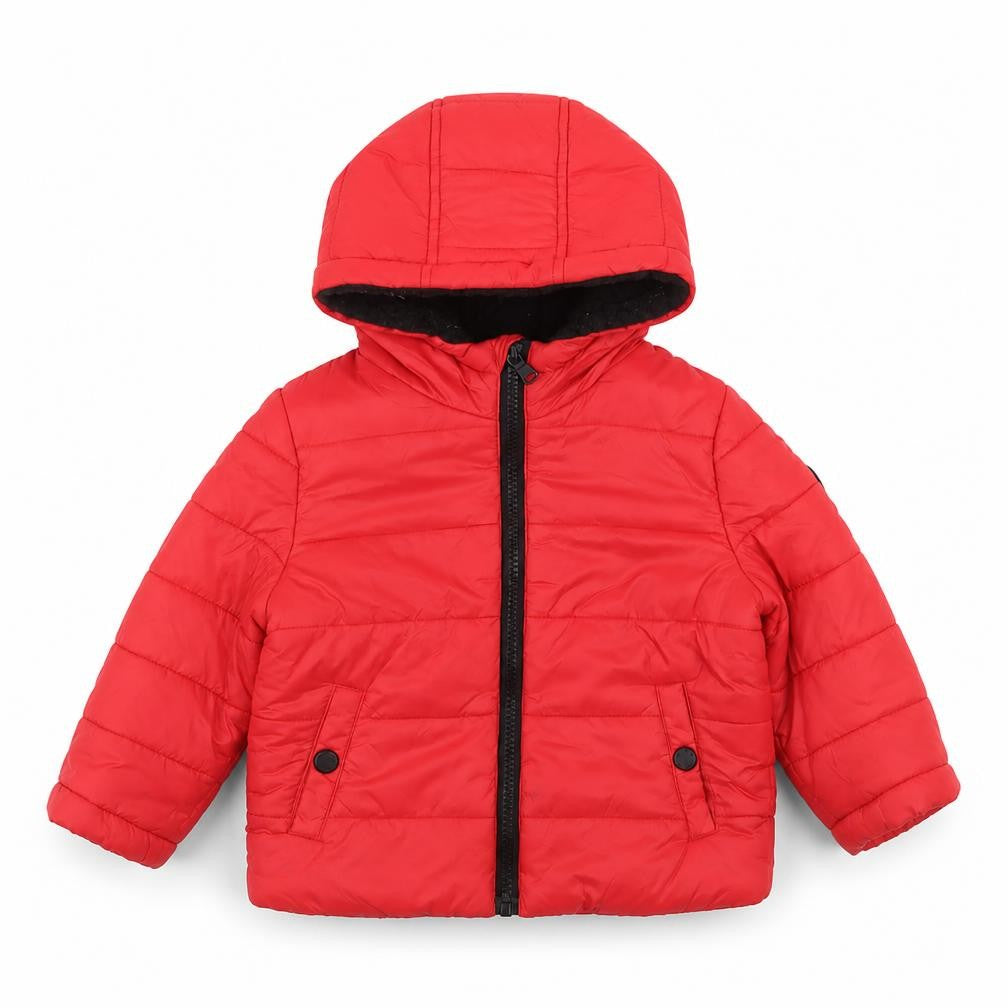 Michael Kors Red Puffer Jacket Unisex Baby 18-24 Months Hooded Winter Coat
