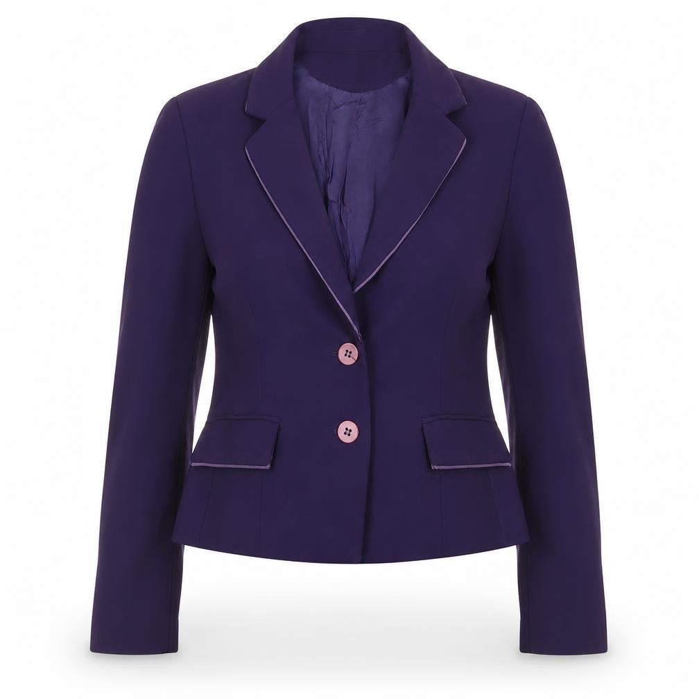 Gregory Women's Purple Blazer Size 12 Tailored Two-Button Jacket