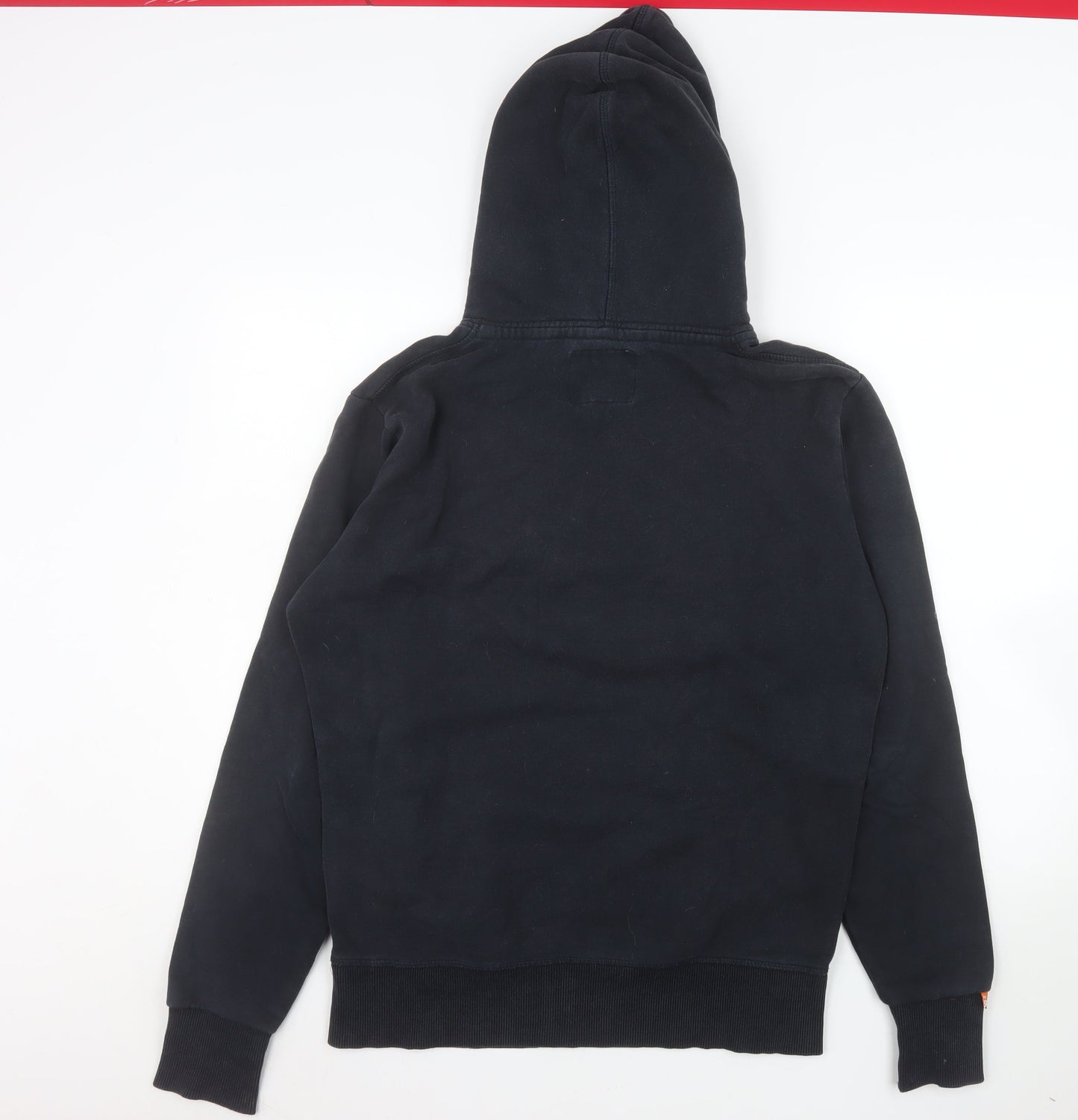 Superdry Men's Black Pullover Hoodie M Graphic Tokyo Logo Sweatshirt