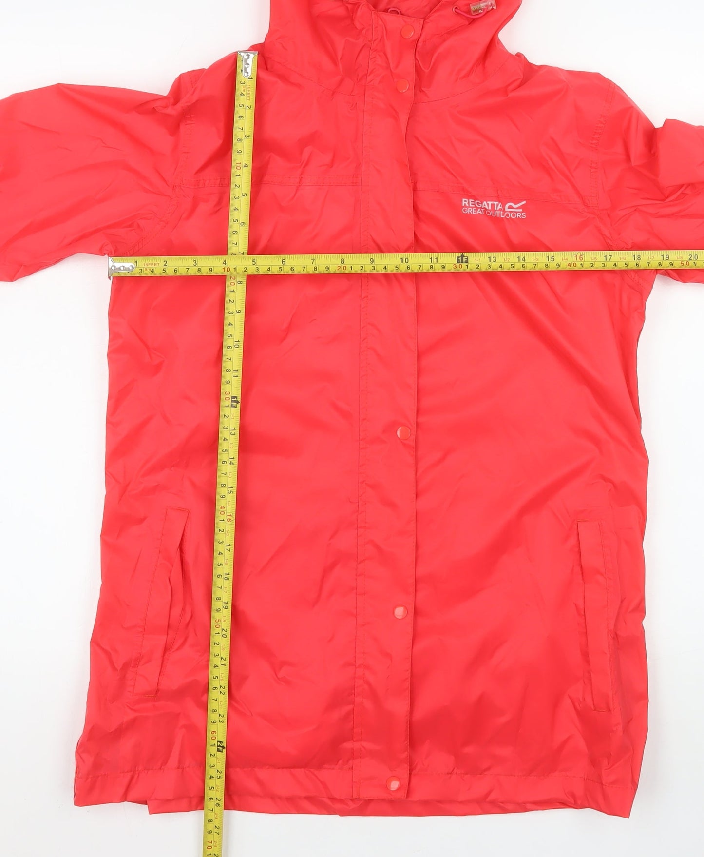 Regatta Womens Red Waterproof Hooded Rain Jacket UK 12