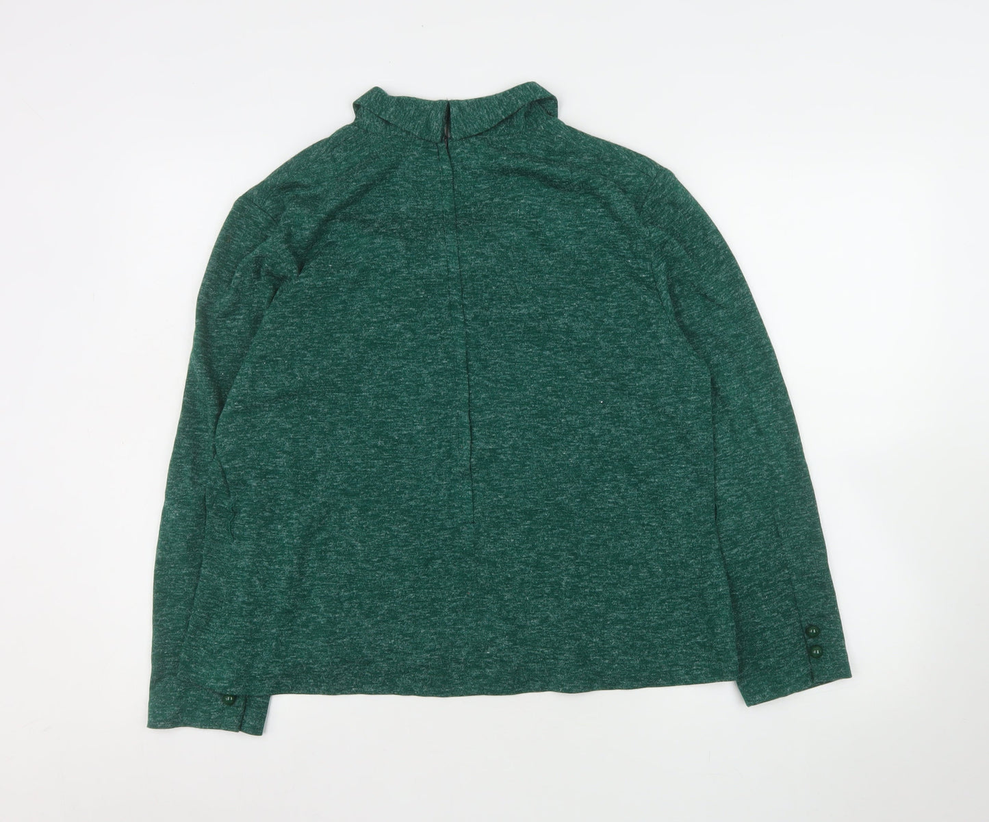 David Gibson Women’s Green Long Sleeve Tie Neck Tunic Blouse Size 20