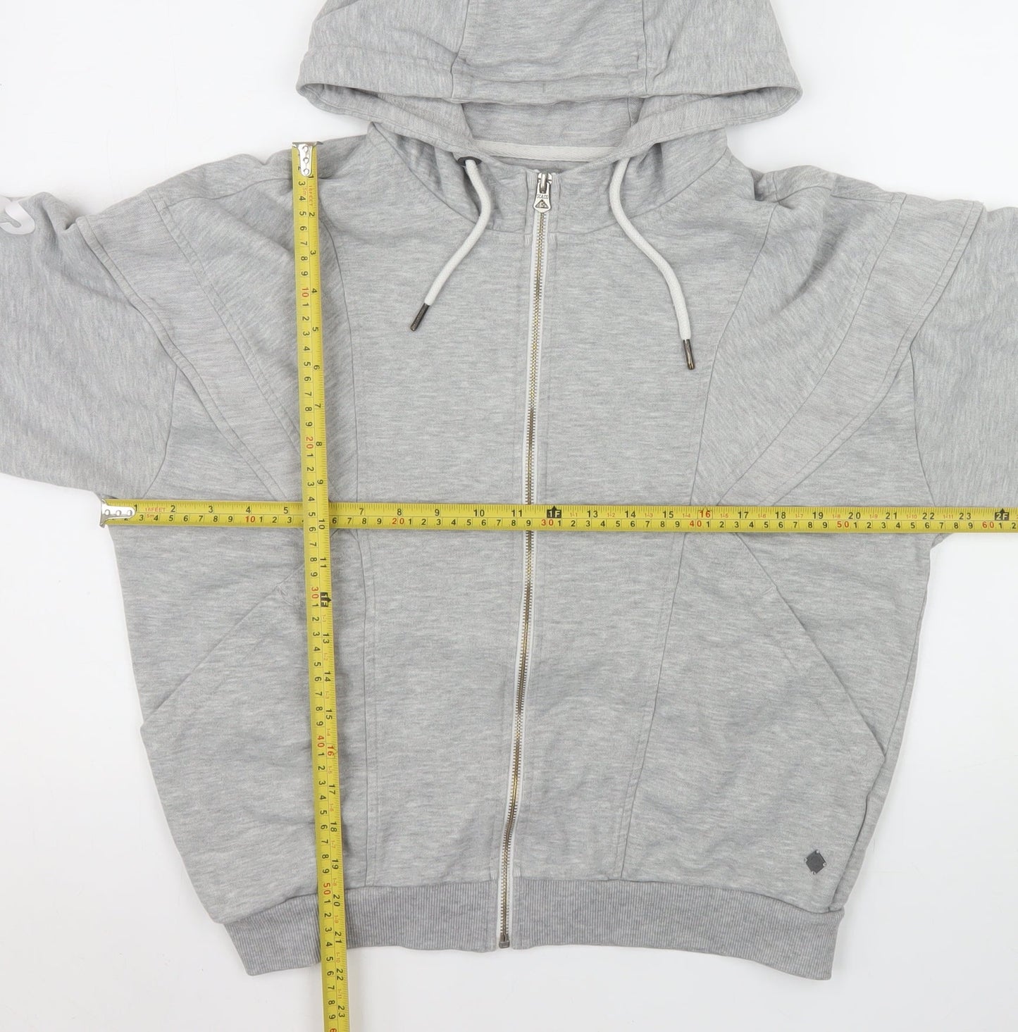 SoulCal & Co Men’s Grey Hooded Full Zip Jersey Jacket Medium