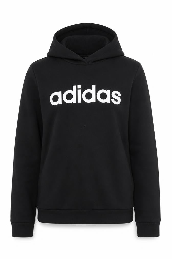 Adidas Womens Black Pullover Hoodie Size S 8-10 Cotton Blend