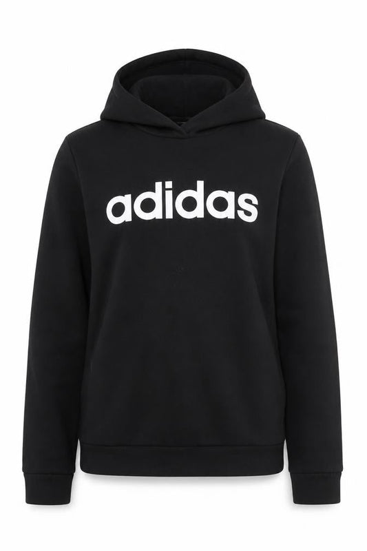 Adidas Womens Black Pullover Hoodie Size S 8-10 Cotton Blend