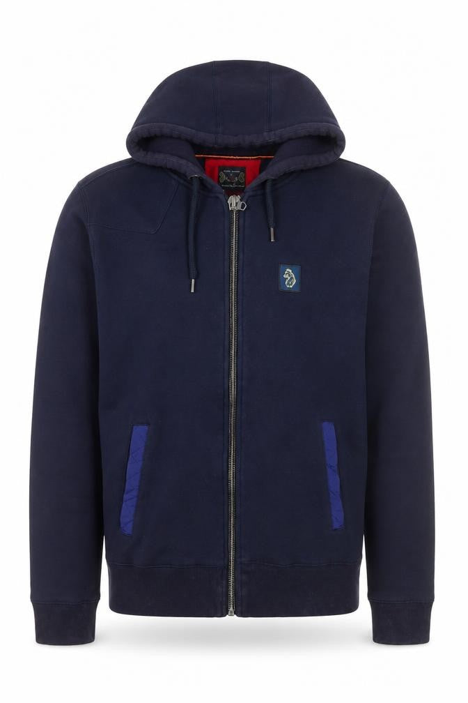 Luke Men's Blue Medium Hooded Full Zip Jacket