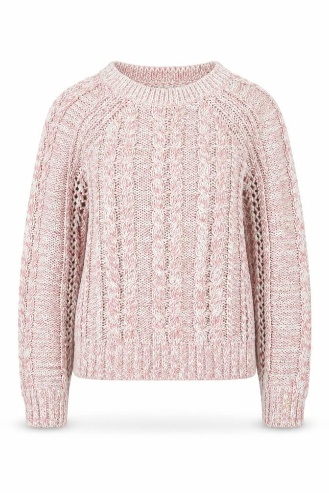 GAP Womens Pink Cable Knit Cotton Blend Jumper Size S