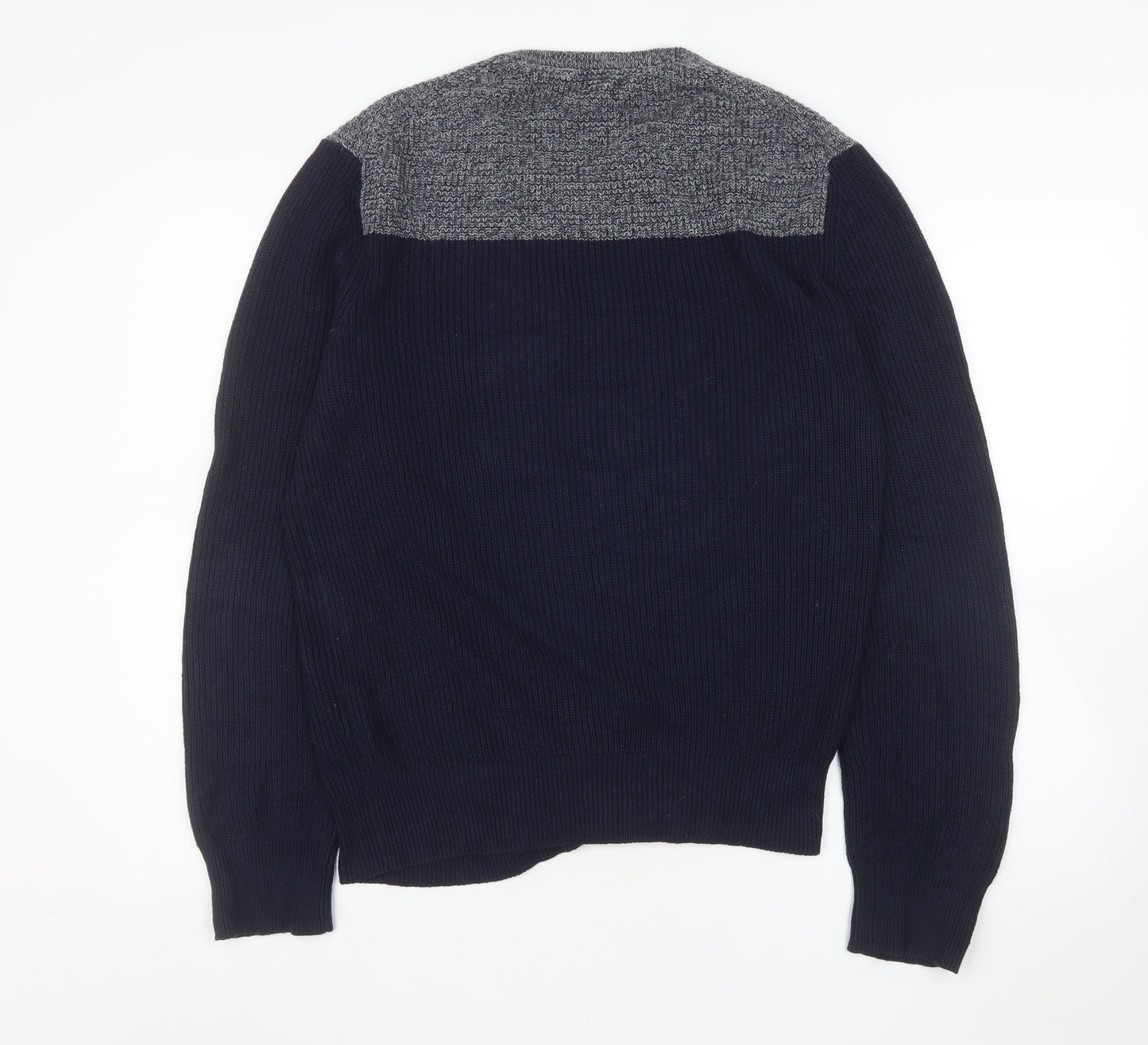Banana Republic Men Blue Knit Crew Neck Pullover Jumper Size L