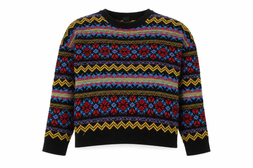 Urban Outfitters Women’s Multicoloured Fair Isle Knit Jumper Size S
