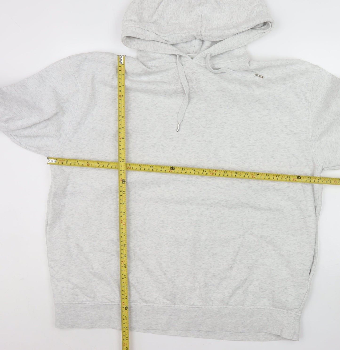 H&M Men’s Grey Pullover Hoodie Size M Casual Cotton Blend