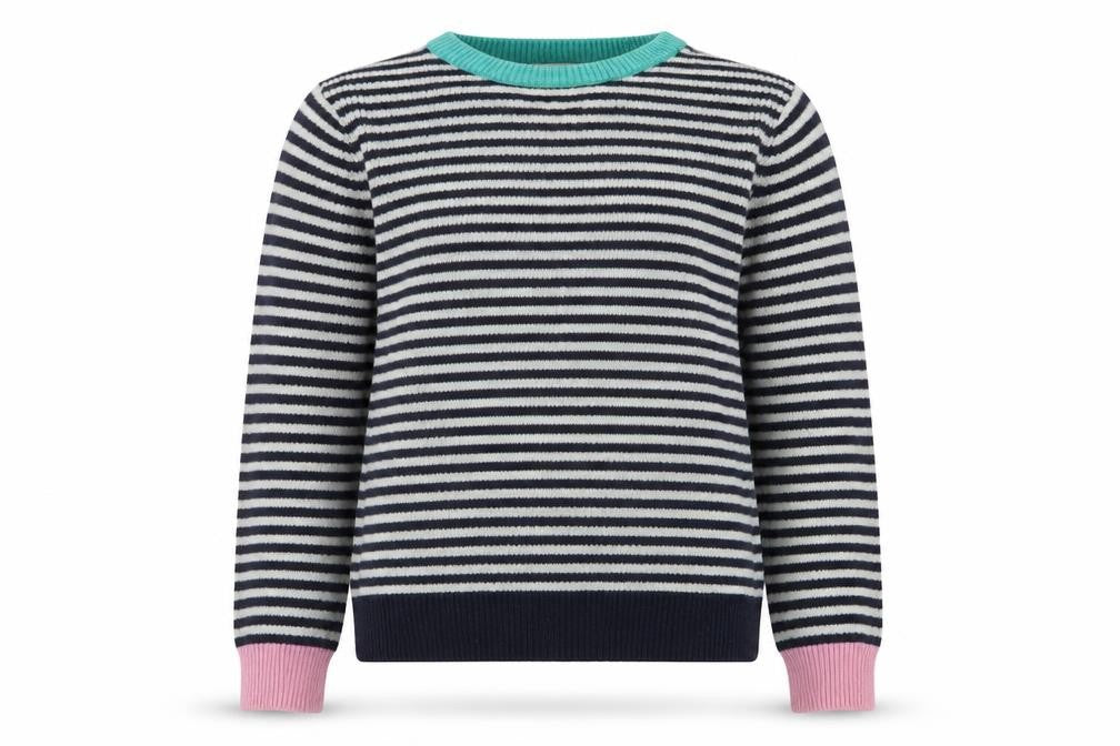 Marks & Spencer Women’s Multicoloured Striped Wool Blend Jumper Size 6