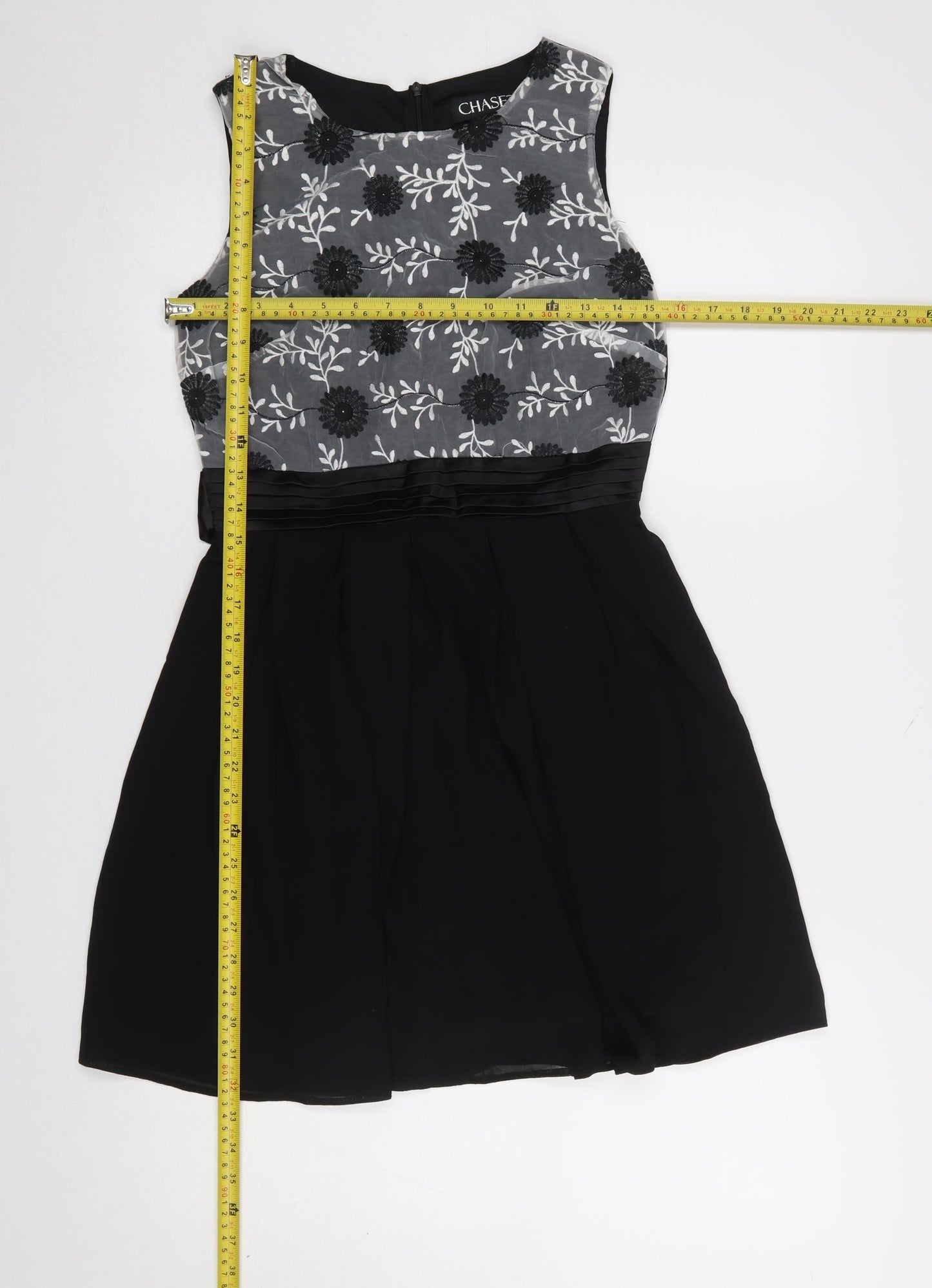 CHASE7 Women's Multicoloured Floral Fit & Flare Dress Size 8