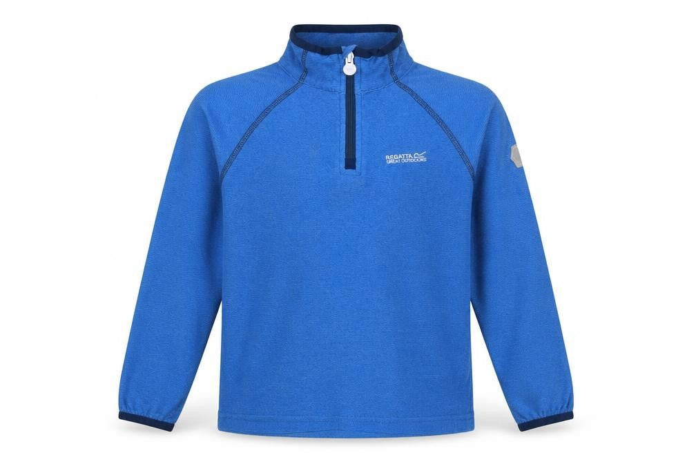 Regatta Boys Blue 9-10 Years Fleece Pullover Sweatshirt 1/4 Zip Outdoor Top