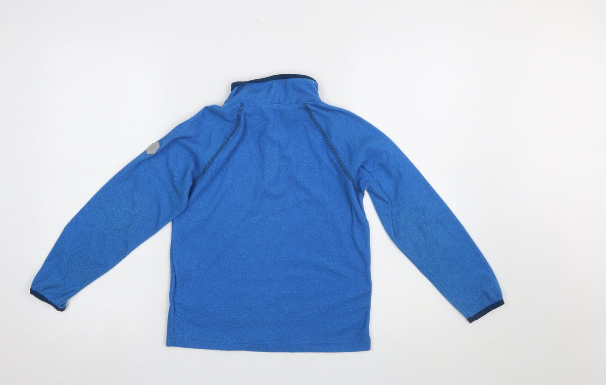 Regatta Boys Blue 9-10 Years Fleece Pullover Sweatshirt 1/4 Zip Outdoor Top