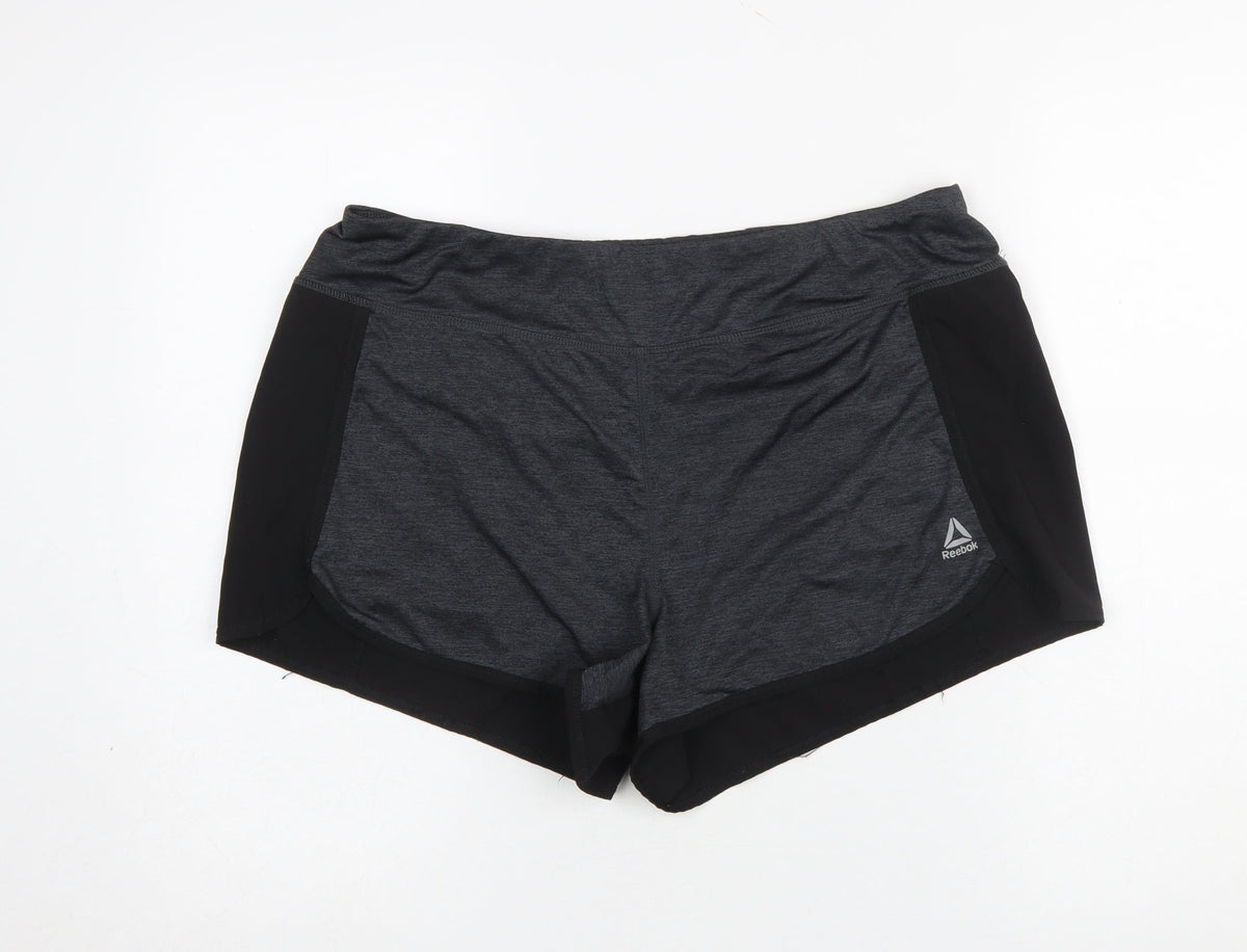Reebok Women Grey Athletic Running Shorts XL