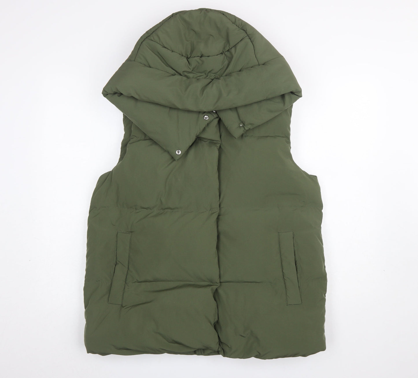 Marks and Spencer Women’s Green Puffer Hooded Waistcoat Size 12