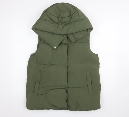 Marks and Spencer Women’s Green Puffer Hooded Waistcoat Size 12