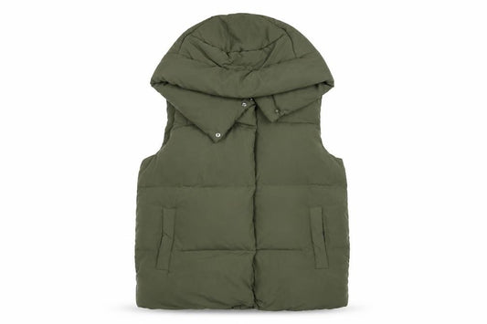 Marks and Spencer Women’s Green Puffer Hooded Waistcoat Size 12