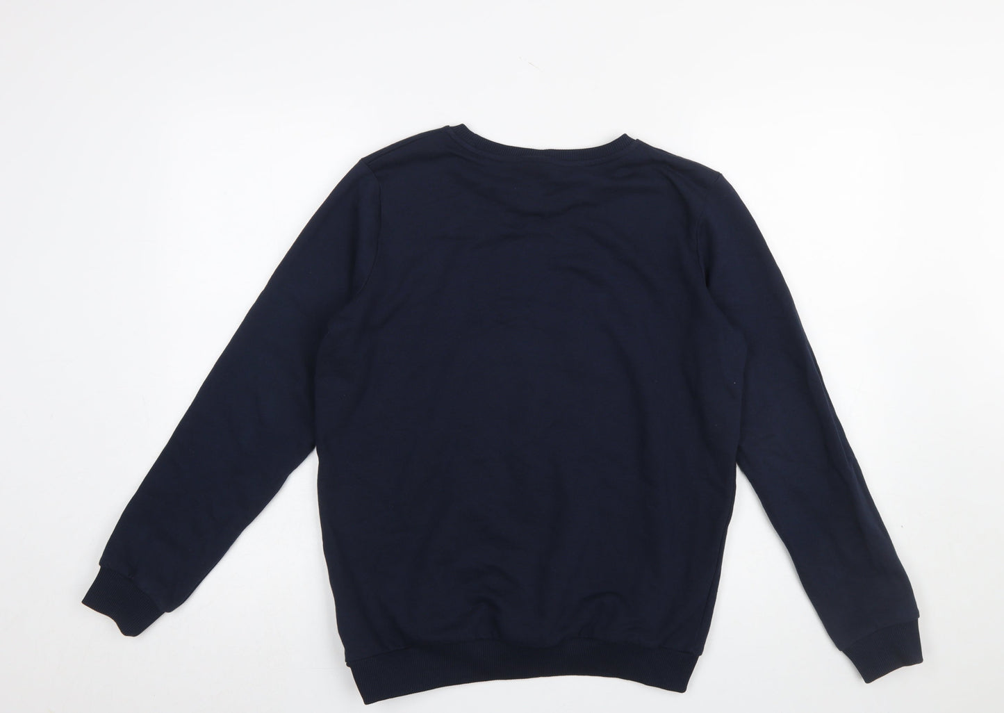 Hype Boys Blue Cotton Logo Pullover Sweatshirt 14 Years