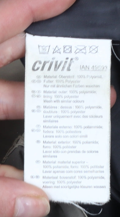 Crivit Men's Beige Waterproof Hooded Outdoor Jacket Size 42 Regular Fit