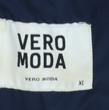 Vero Moda Women’s Blue Puffer Jacket XL Winter Lined