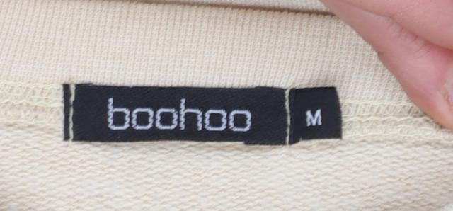 Boohoo Women Beige Nebraska University Pullover Sweatshirt M
