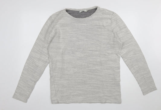 Jack & Jones Men's Grey Knit Pullover Sweatshirt L